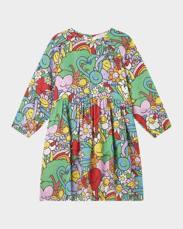 Girl's Earth Gang Long-Sleeve Dress, Size 4-8